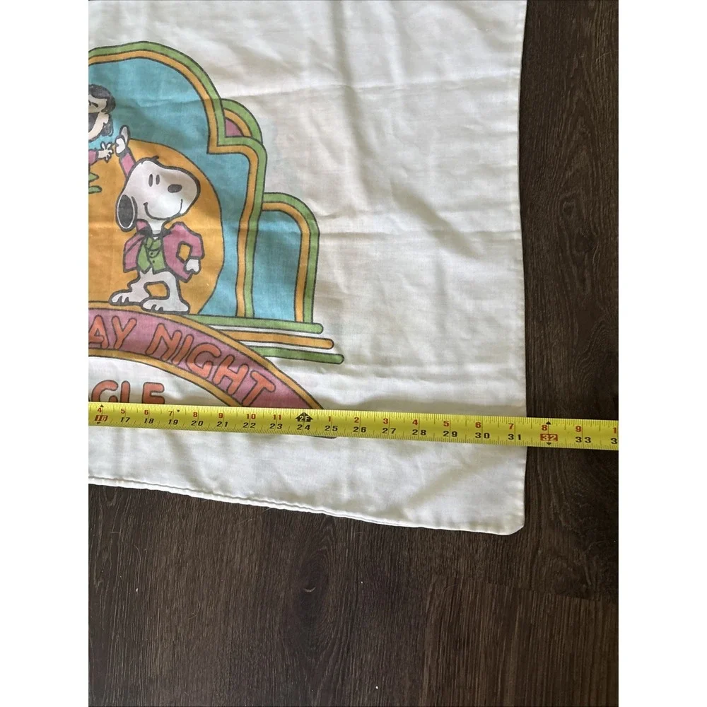 Vintage Peanuts Disco Pillowcase Snoopy Saturday Night Beagle